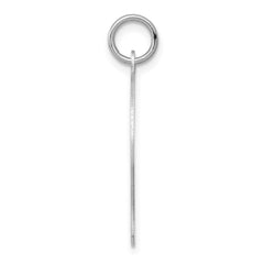 14k White Plain Medium.009 Depth Facing Left Engravable Boy Charm - 2