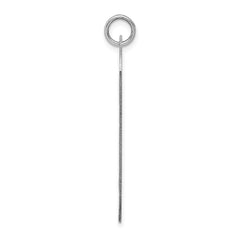 14k White Gold Plain .018 Gauge Engraveable Dog Tag Disc Charm - 2