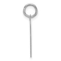 14k White Gold Plain .013 Gauge Engravable Heart Charm - 6