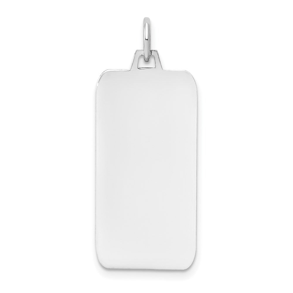 14k Rose Gold Plain .027 Gauge Rectangular Engravable Dog Tag