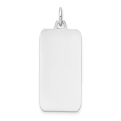 14k Rose Gold Plain .027 Gauge Rectangular Engravable Dog Tag