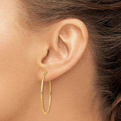 14k 1.5mm Polished Round Endless Hoop Earrings - 5
