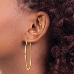 14k 1.5mm Polished Round Endless Hoop Earrings - 6
