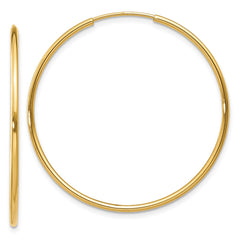14k 1.25mm Endless Hoop Earring - 6