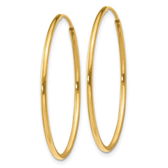 14k 1.25mm Endless Hoop Earring - 7