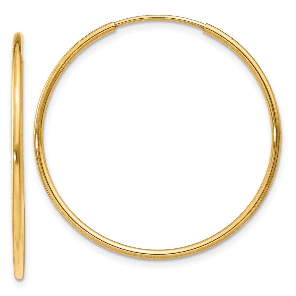 14k 1.25mm Endless Hoop Earring - 7