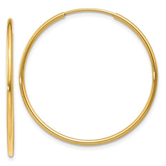 14k 1.25mm Endless Hoop Earring - 7