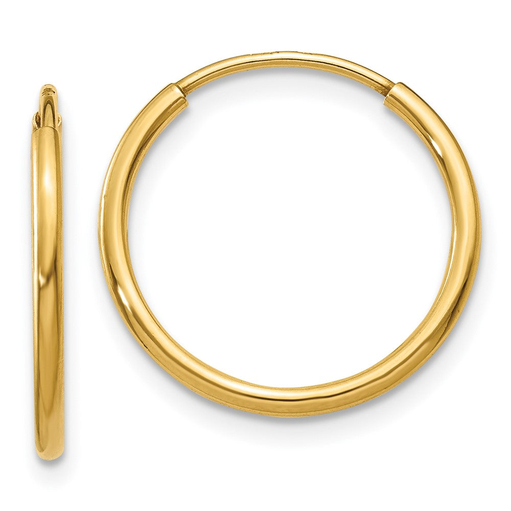 14k 1.25mm Endless Hoop Earring - 8