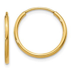 14k 1.25mm Endless Hoop Earring - 8