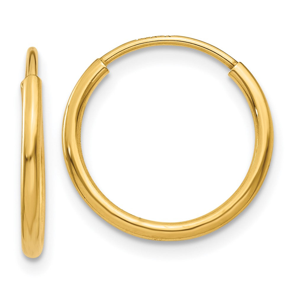 14k 1.25mm Endless Hoop Earring - 2