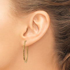 14k 1.25mm Diamond-cut Endless Hoop Earring - 9