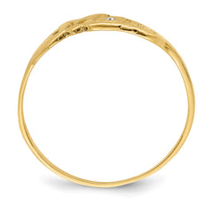 14k AA Diamond Mom Ring