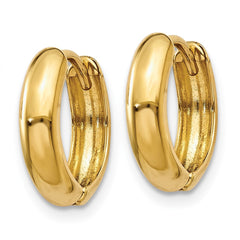 14k Polished Hinged Hoop Earrings - 5