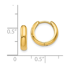 14k Polished Hinged Hoop Earrings - 5