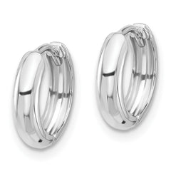 14k White Gold Hinged Hoop Earrings - 2