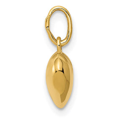 14K Polished 3-D Puffed Heart Charm - 8