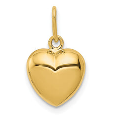 14K Polished 3-D Puffed Heart Charm - 7