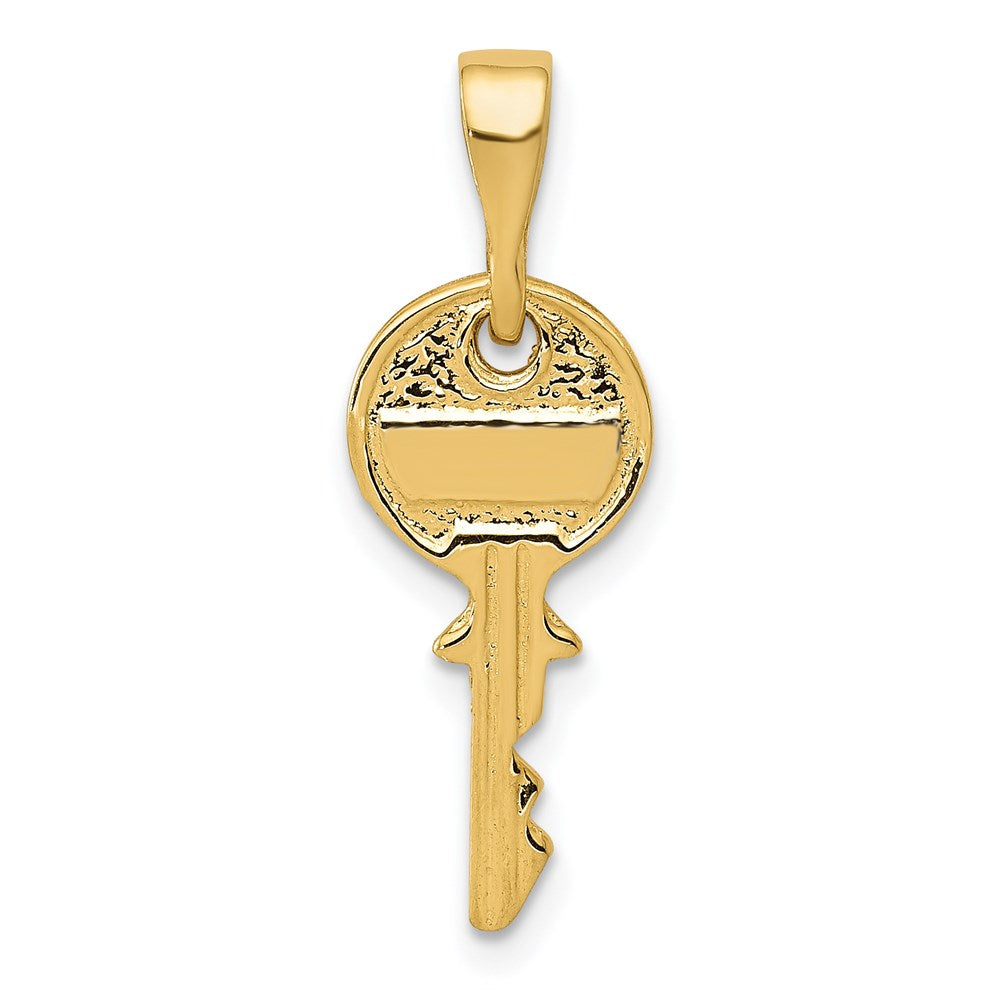 14K Polished Key Charm - 3