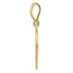 14K Polished Swirl Heart Pendant