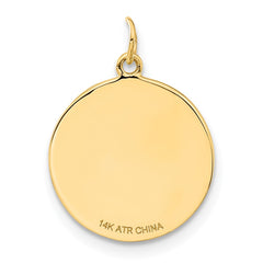 14k Antiqued Compass Pendant