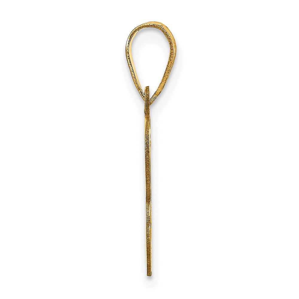 14k Polished Letter B Initial Pendant