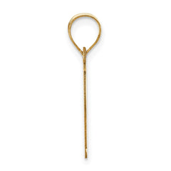 14k Polished Letter E Initial Pendant