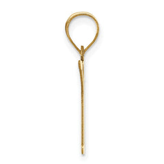 14k Polished Letter K Initial Pendant