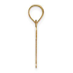 14k Polished Letter T Initial Pendant