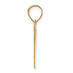 14k Polished Letter V Initial Pendant