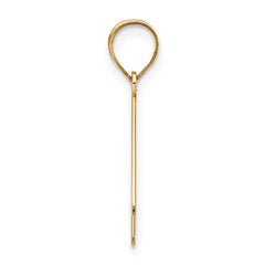 14k Polished Bubble Letter K Initial Pendant