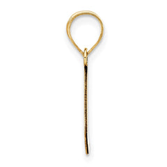 14k Polished Bubble Letter L Initial Pendant