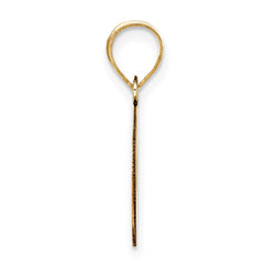 14k Polished Bubble Letter O Initial Pendant