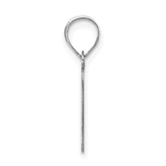 14kw Polished Bubble Letter F Initial Pendant