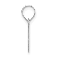 14kw Polished Bubble Letter J Initial Pendant