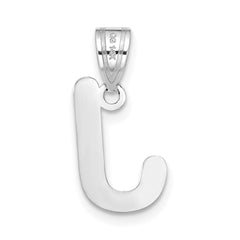 14kw Polished Bubble Letter J Initial Pendant