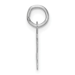 14k White Gold Small Script Letter L Initial Charm