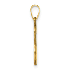 14K Script Letter S Initial Pendant