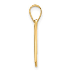 14K Script Letter W Initial Pendant