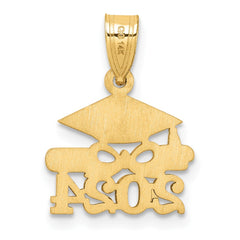 14K Graduation Cap and Diploma 2024 Charm - 2