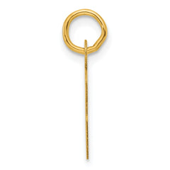 14K  Slanted Block Letter G Initial Charm