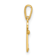 14k Polished Heart Key Pendant