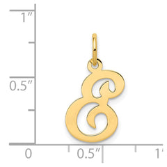 14KY Script Letter E Initial Charm - 2