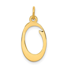 14KY Script Letter O Initial Charm
