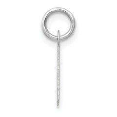 14k White Gold Small Slanted Block Letter A Initial Charm
