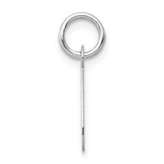 14K White Gold Small Slanted Block Letter J Initial Charm