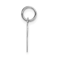 14k White Gold Small Fancy Script Letter P Initial Charm