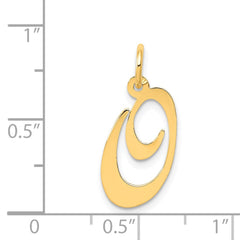14K Medium Fancy Script Letter O Initial Charm