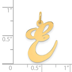 14k Large Fancy Script Letter E Initial Charm