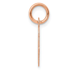 14k Rose Gold Small Script Letter O Initial Charm