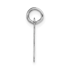 14k White Gold Small Script Letter I Initial Charm - 2